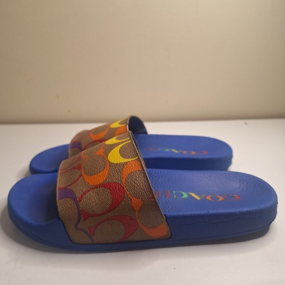 Coach Pride Men's-unisex Slides Men's Size 6 Or Woman's Size 7.5 - Picture 4 of 13
